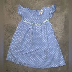 Matilda Jane Blue and White Girls Size 4T Polka Dot Ruffled Sundress